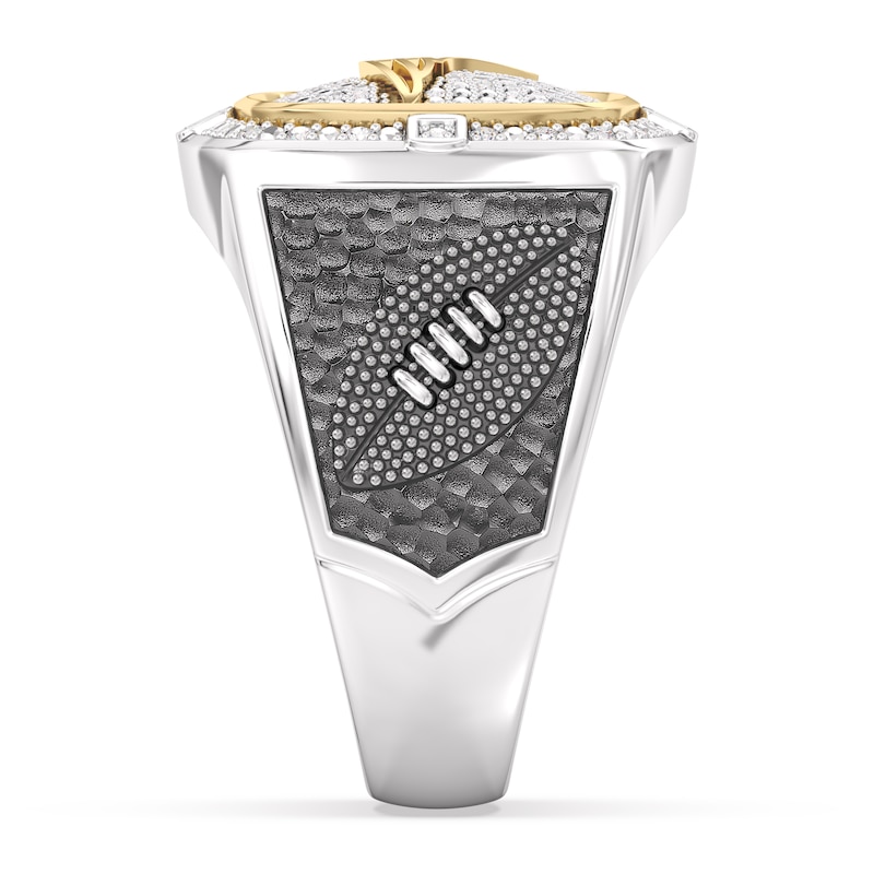 Main Image 4 of True Fans New England Patriots Championship Ring Sterling Silver & 10K Yellow Gold Ring