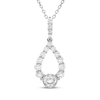 Thumbnail Image 0 of Milestones Diamond Teardrop Necklace 1 ct tw 10K White Gold 18"