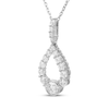 Thumbnail Image 1 of Milestones Diamond Teardrop Necklace 1 ct tw 10K White Gold 18"