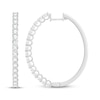 Thumbnail Image 1 of Diamond Hoop Earrings 3 ct tw 14K White Gold 40mm