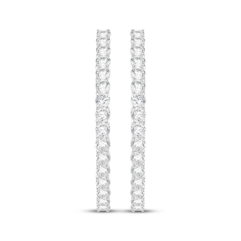 Main Image 2 of Diamond Hoop Earrings 3 ct tw 14K White Gold 40mm