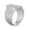 Thumbnail Image 2 of Diamond Multi-Row Scatter Fashion Ring 1 ct tw 10K White Gold