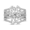 Thumbnail Image 3 of Diamond Multi-Row Scatter Fashion Ring 1 ct tw 10K White Gold