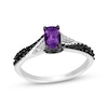 Thumbnail Image 1 of Disney Treasures The Nightmare Before Christmas Cushion-Cut Amethyst & Diamond Ring 1/15 ct tw Sterling Silver