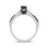 Thumbnail Image 3 of Disney Treasures The Nightmare Before Christmas Cushion-Cut Amethyst & Diamond Ring 1/15 ct tw Sterling Silver