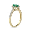 Thumbnail Image 2 of Emerald & Diamond Ring 1/6 ct tw 10K Yellow Gold