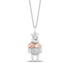 Thumbnail Image 1 of Disney Treasures Winnie the Pooh Diamond Necklace 1/10 ct tw Sterling Silver & 10K Rose Gold 19&quot;