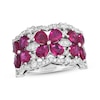 Thumbnail Image 1 of Le Vian Vault Pear-Shaped Ruby Flower Ring 3/4 ct tw Platinum