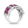 Thumbnail Image 2 of Le Vian Vault Pear-Shaped Ruby Flower Ring 3/4 ct tw Platinum