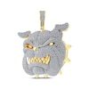 Thumbnail Image 1 of Diamond Bulldog Head Charm 1 ct tw 10K Yellow Gold