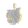 Thumbnail Image 2 of Diamond Bulldog Head Charm 1 ct tw 10K Yellow Gold