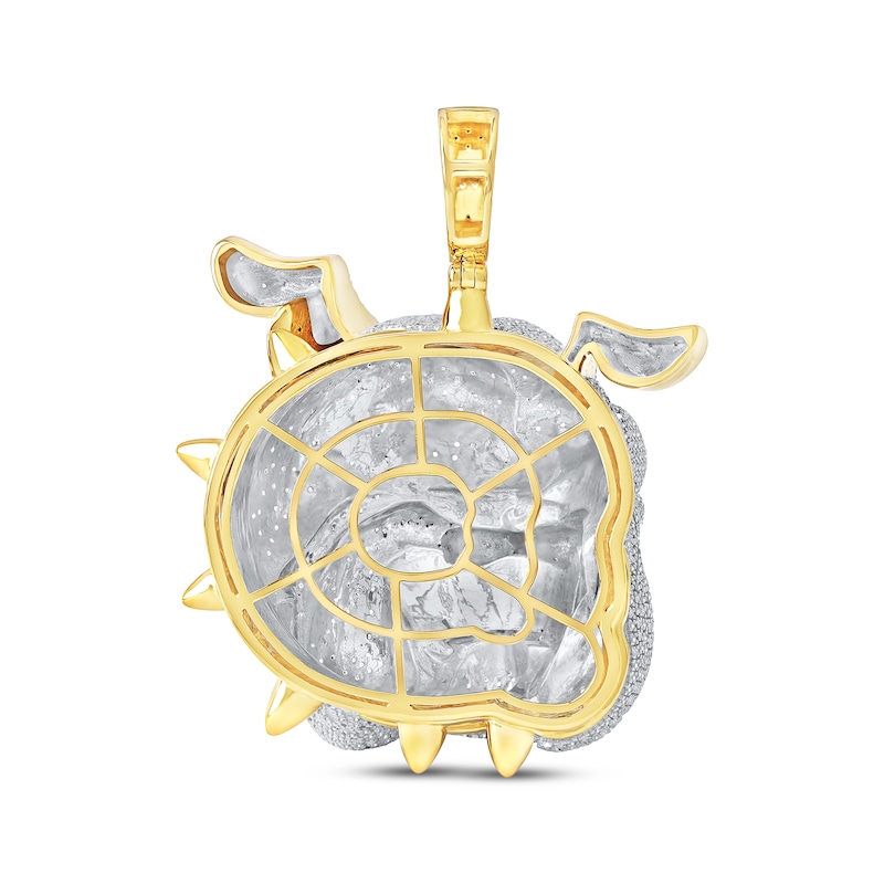 Main Image 3 of Diamond Bulldog Head Charm 1 ct tw 10K Yellow Gold