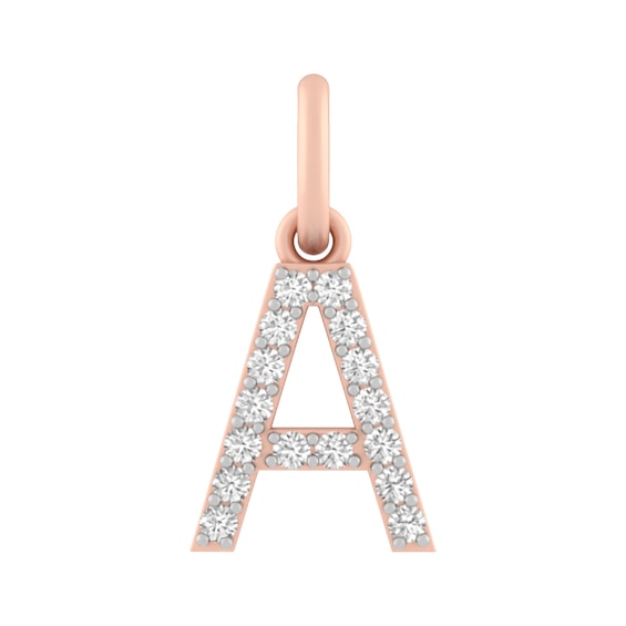 Sterling Silver or 10K Gold Diamond Initials (2 Initials)