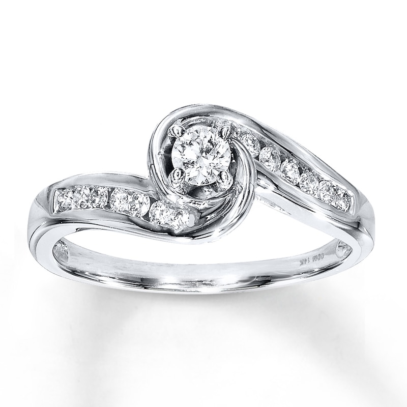 Main Image 1 of Diamond Engagement Ring 1/4 Carat tw 14K White Gold