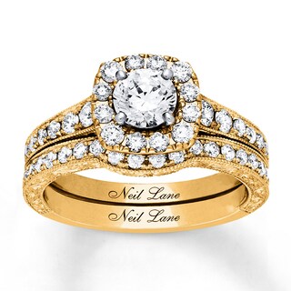 Neil Lane Bridal Set 1-1/2 ct tw Diamonds 14K Yellow Gold | Kay