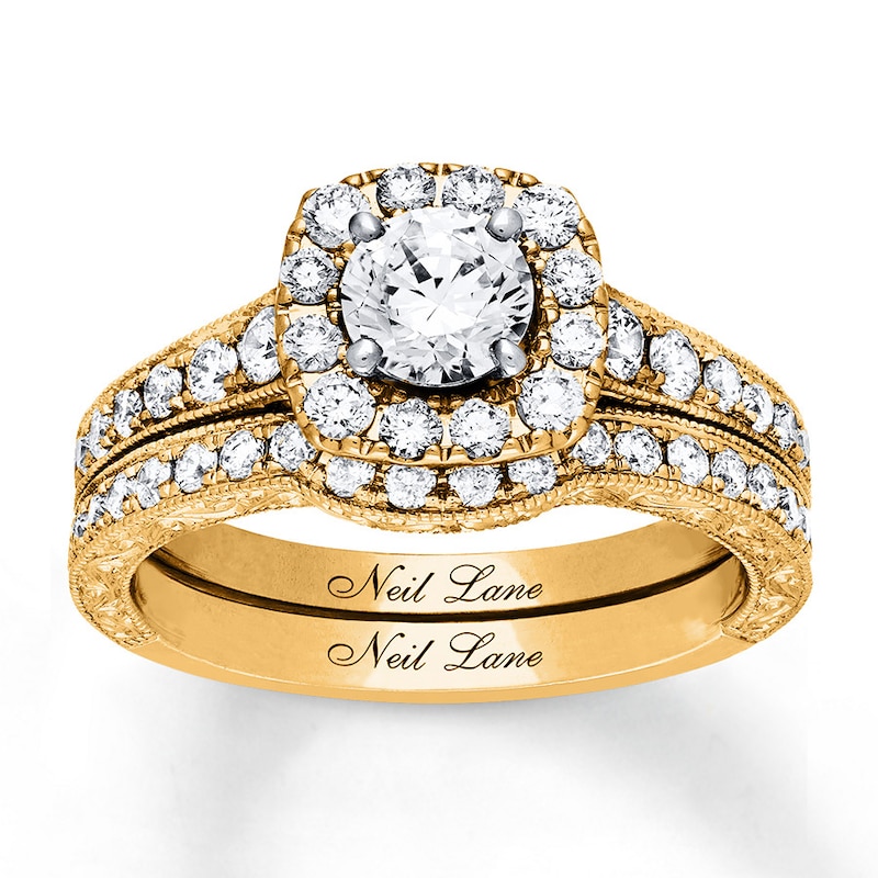 Main Image 1 of Neil Lane Bridal Set 1-1/2 ct tw Diamonds 14K Yellow Gold