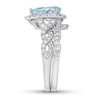 Thumbnail Image 3 of Neil Lane Aquamarine Bridal Set 1 ct tw Diamonds 14K White Gold