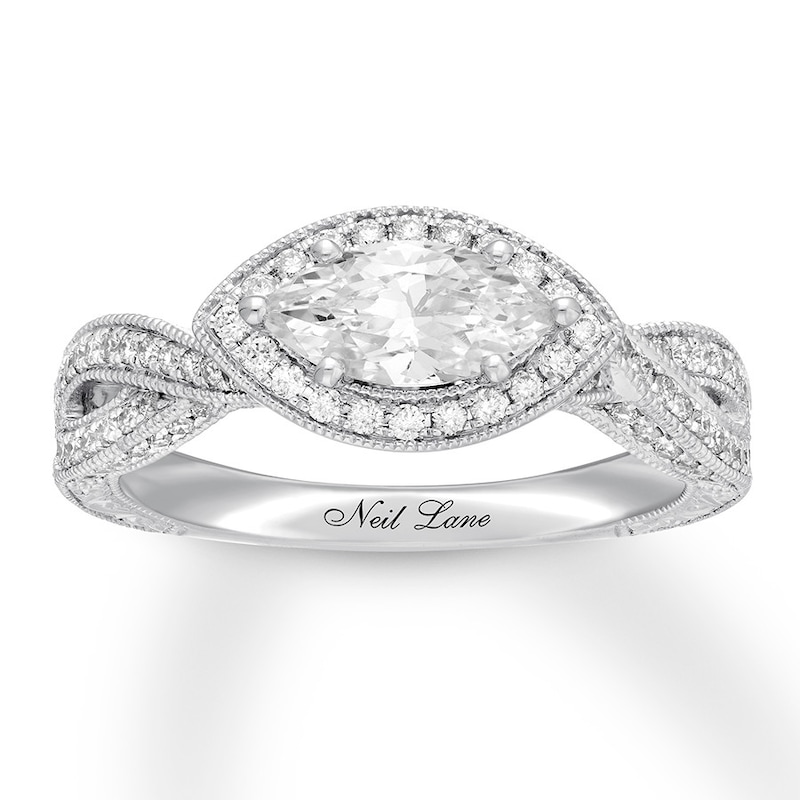 Neil Lane Maquise Diamond Engagement Ring 1-1/8 ct tw 14K White Gold