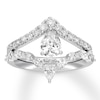 Thumbnail Image 1 of Neil Lane Diamond Bridal Set 1-3/4 ct tw Pear & Round-cut 14K White Gold