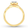 Thumbnail Image 2 of Neil Lane Diamond Bridal Set 7/8 ct tw Pear & Round-cut 14K Yellow Gold