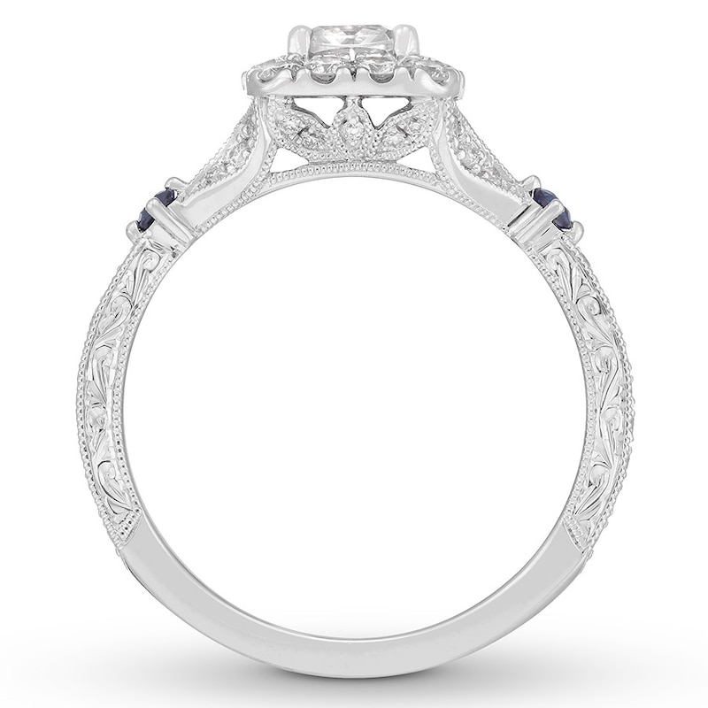 Main Image 5 of Neil Lane Diamond Cushion & Round-cut Engagement Ring 7/8 ct tw 14K White Gold