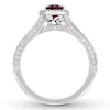 Neil Lane Ruby Engagement Ring 1/2 ct tw Diamonds 14K White Gold