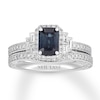 Thumbnail Image 1 of Neil Lane Sapphire Bridal Set 5/8 ct tw Diamonds 14K White Gold