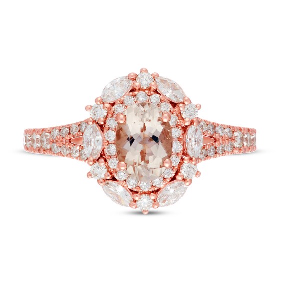 Neil Lane Morganite Engagement Ring 34 Ct Tw Diamonds 14k Rose Gold Gemstone Engagement 7957