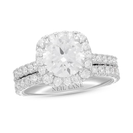 Neil Lane Diamond Bridal Set 3-1/5 ct tw Round-cut 14K White Gold