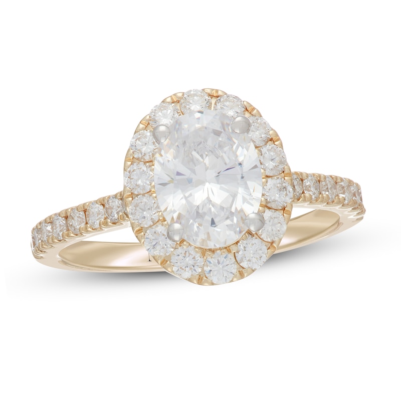 The HOWARD Line Hidden Halo Oval Diamond Engagement Ring