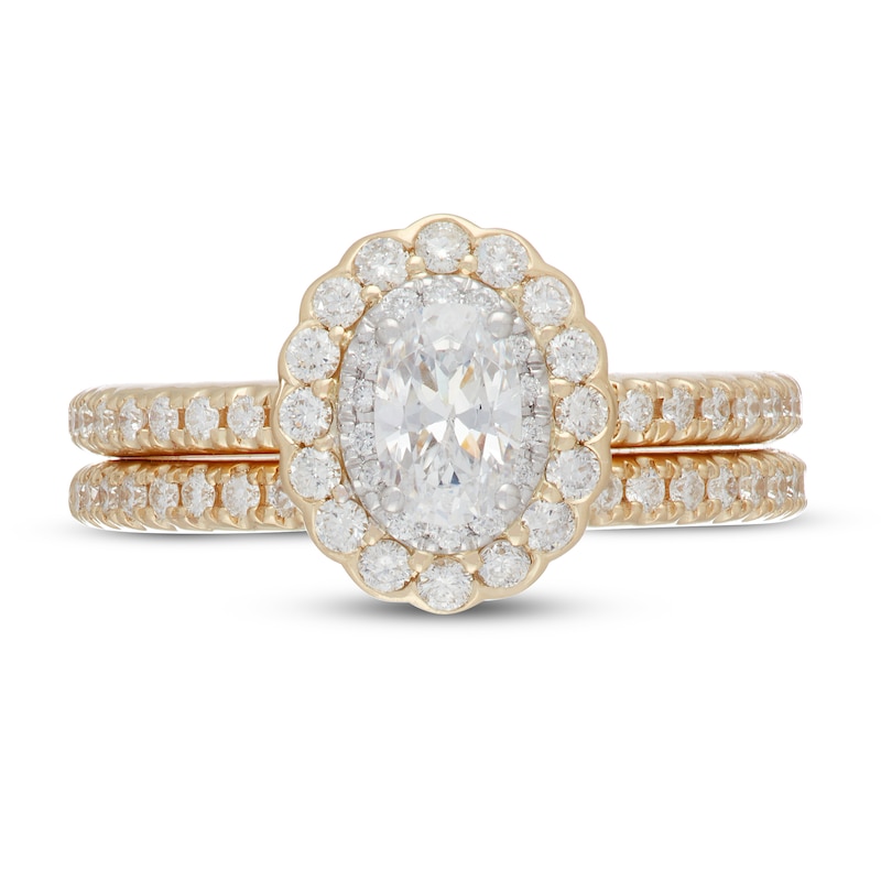 Main Image 3 of Neil Lane Diamond Bridal Set 1 ct tw Oval & Round 14K Two-Tone Gold