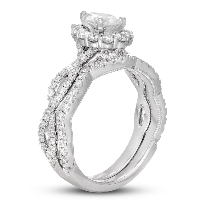 Main Image 2 of Neil Lane Diamond Bridal Set 1-1/2 ct tw Pear & Round-cut 14K White Gold