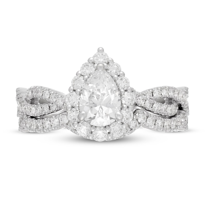 Main Image 3 of Neil Lane Diamond Bridal Set 1-1/2 ct tw Pear & Round-cut 14K White Gold