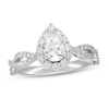 Thumbnail Image 1 of Neil Lane Diamond Engagement Ring 1-1/4 ct tw Pear/Round 14K White Gold