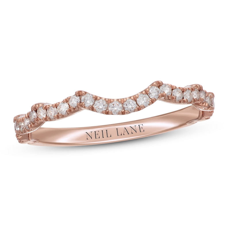 Main Image 1 of Neil Lane Diamond Wedding Band 1/3 ct tw Round-cut 14K Rose Gold