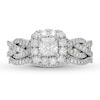 Thumbnail Image 3 of Neil Lane Diamond Bridal Set 1-3/8 ct tw Princess & Round 14K White Gold