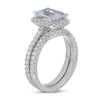 Thumbnail Image 2 of Neil Lane Radiant-cut Aquamarine Bridal Set 5/8 ct tw Diamonds 14K White Gold