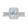 Thumbnail Image 3 of Neil Lane Radiant-cut Aquamarine Bridal Set 5/8 ct tw Diamonds 14K White Gold