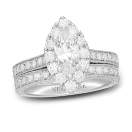 Neil Lane Diamond Bridal Set 2-1/3 ct tw Marquise & Round 14K White Gold