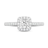 Thumbnail Image 1 of GIA Diamond Engagement Ring 7/8 ct tw Princess/Round 18K White Gold