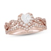 Thumbnail Image 1 of Neil Lane Diamond Bridal Set 1 ct tw Heart & Round-cut-Cut 14K Rose Gold