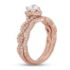 Thumbnail Image 3 of Neil Lane Diamond Bridal Set 1 ct tw Heart & Round-cut-Cut 14K Rose Gold