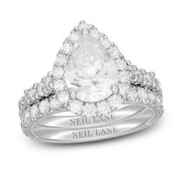 Neil Lane Pear Shaped-cut Diamond Bridal Set 3-1/2 ct tw 14K White Gold