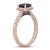 Thumbnail Image 2 of Neil Lane Black & White Diamond Engagement Ring 1-3/8 ct tw Princess & Round-cut 14K Rose Gold