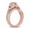 Neil Lane Heart-cut Morganite Bridal Set 1 ct tw Diamonds 14K Rose Gold