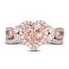 Neil Lane Heart-cut Morganite Bridal Set 1 ct tw Diamonds 14K Rose Gold