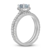 Thumbnail Image 2 of Neil Lane Oval-cut Aquamarine Bridal Set 3/4 ct tw Diamonds 14K White Gold