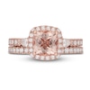 Thumbnail Image 3 of Neil Lane Cushion-cut Morganite Bridal Set 1 ct tw Diamonds 14K Rose Gold