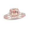 Thumbnail Image 4 of Neil Lane Morganite & Diamond Engagement Ring 3/4 ct tw Cushion, Pear & Round-cut 14K Rose Gold