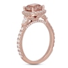 Thumbnail Image 5 of Neil Lane Morganite & Diamond Engagement Ring 3/4 ct tw Cushion, Pear & Round-cut 14K Rose Gold